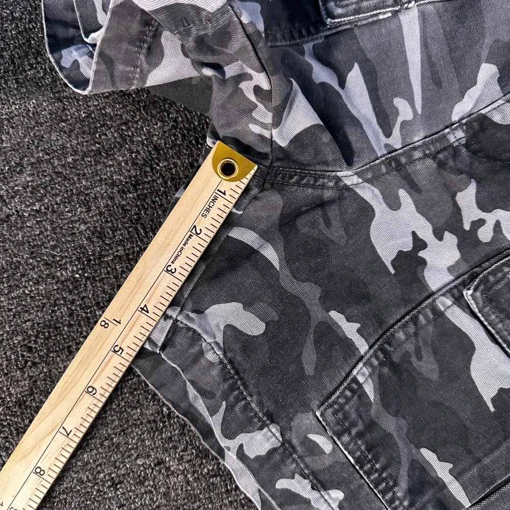 Red Head Cargo Shorts Mens 36 Gray Camo Good Elastic Waist Cotton Utility